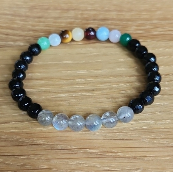 Happy - Go - Lucky Intention Gemstone Beads Bracelet - Picture 9 of 16